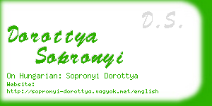 dorottya sopronyi business card